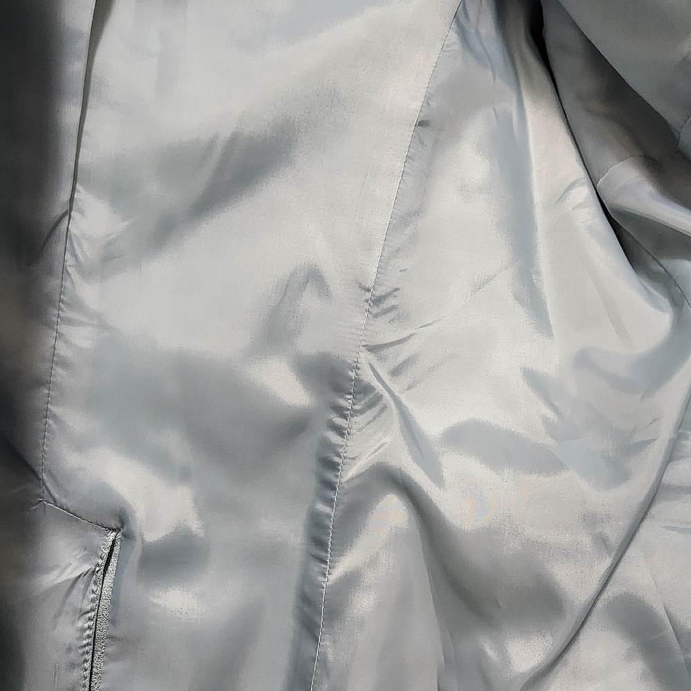 Insight NY blazer jacket metallic silver on sueded green fabric sz: 12 - Picture 8 of 11